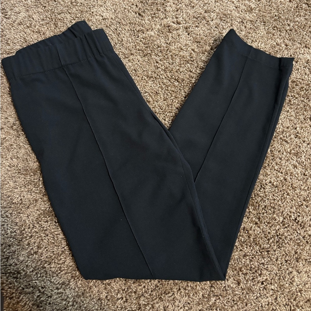 BCBG Slim Crepe Pants With Pintuck Detail